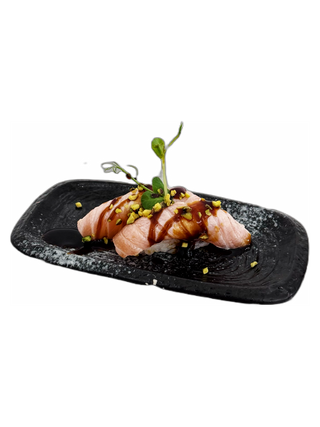 Nigiri sake pistacchio