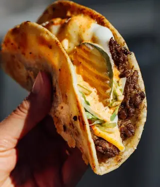 Tacos smash burger