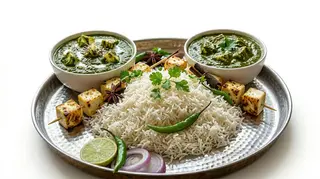 Palak panir chawal