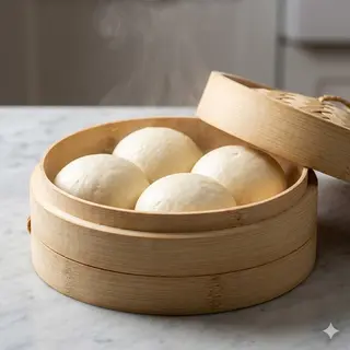 Pane cinese al vapore 4 pezzi