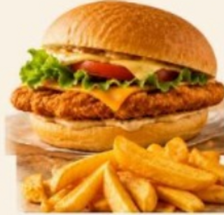Menù panino con cotoletta di pollo + patatine + bibita