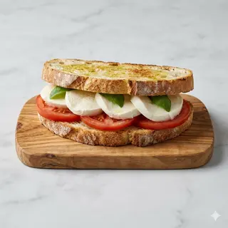 Panino con pomodoro e mozzarella
