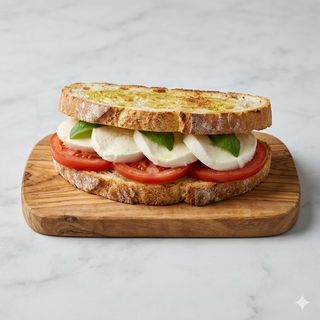 Panino con pomodoro e mozzarella
