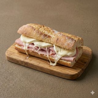 Panino con prosciutto cotto e mozzarella