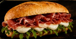 Panino prosciutto crudo e mozzarella