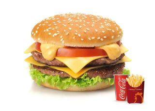 Panino doppio cheese burger - menù