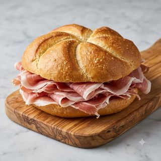 Rosetta con prosciutto crudo di Parma