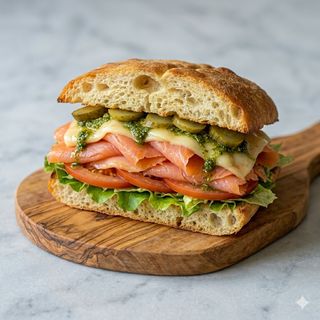 Panini ''Mio angolo''  con salmone affumicato