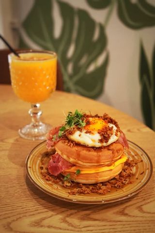 Panqueca de Bacon e Ovo