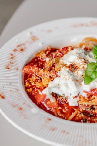 Pasta Paradajz Stracciatella