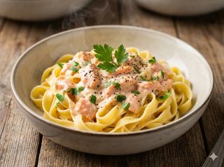 Salmone pasta
