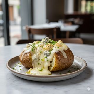 Patata ripiena ai formaggi