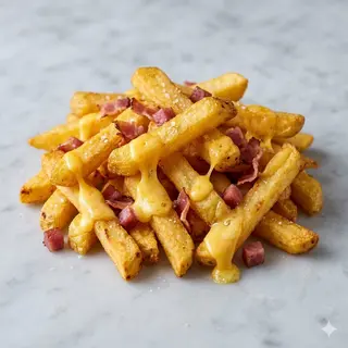 Patatine fritte speck cheddar