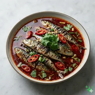 Pesce grigliata in brodo piccante