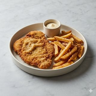 Cotoletta e patate fritte