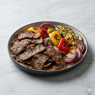 Piatto kebap con verdure grigliate