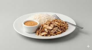 Piatto riso con kebab