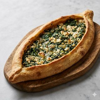 Pide con spinaci