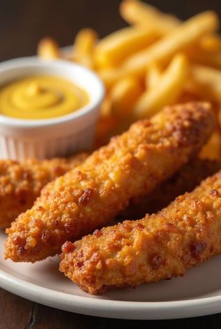 Pileći štapići sa pomfritom