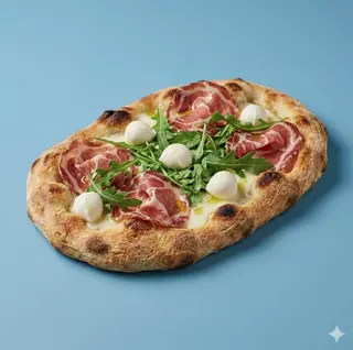 Capocollo di Martina Franca, rucola e mozzarella