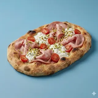 Mortadella, stracciatella e pomodorini