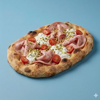 Mortadella, stracciatella e pomodorini