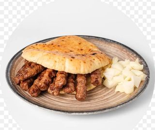 Pita meatball sandwich