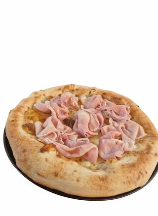 Pizza bianca con prosciutto cotto