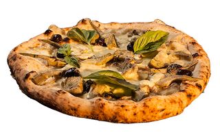 Pizza prosciutto e carciofini