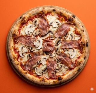 Prosciutto cotto e funghi