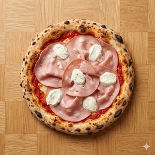 Pizzella Mortadella IGP e caprino