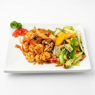 Prawns fried vegetables