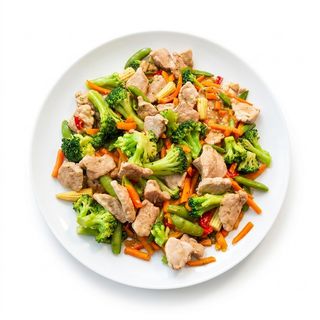 Pork Loin with Fried Vegetable