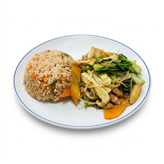 Fried Rice and Mixed Vegetable
