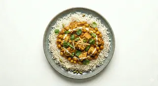 Pollo con ceci e riso