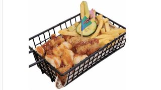 Pollo fritto con snack