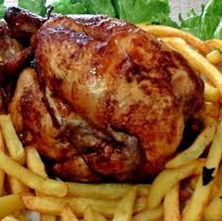 Pollo allo spiedo + patatine