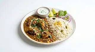 Pollo, lenticchie e riso