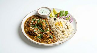 Pollo, lenticchie e riso