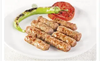 Portion meatball on plate