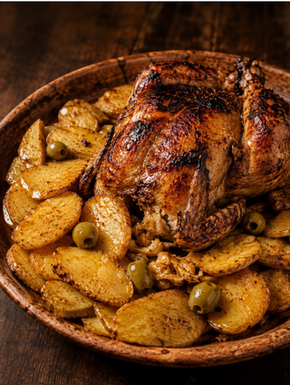 Poulet Entier Et Batata
