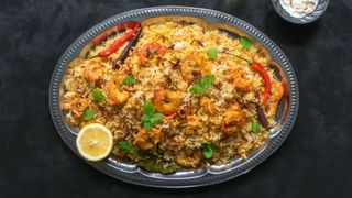 Prawn biryani