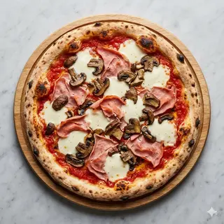Prosciutto cotto e funghi