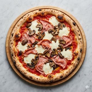 Prosciutto cotto e funghi