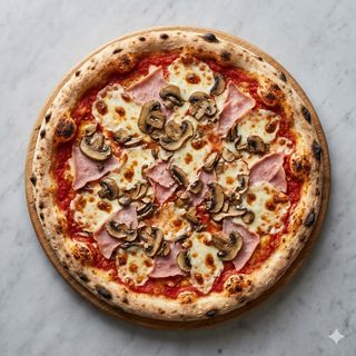 Prosciutto cotto e funghi