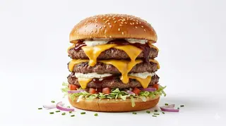 Quadruplo beef burger
