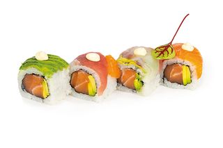235. Rainbow roll - 8 pezzi