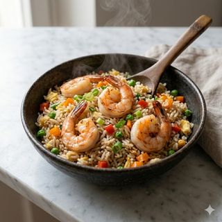 Riso con gamberi