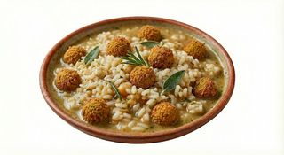 Riso e falafel