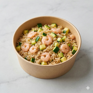 Riso zucchine e gamberi